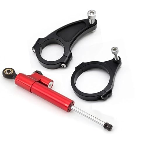 YZCJTGER Shock Absorber for Kaabo Wolf Warrior 11 King GT E-Scooter Fiber Carbon Stabilizer Steering Damper Mounting Kit Electric Skateboard Part(Damper n Bracket D4)