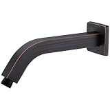 Angled Shower Arm with Flange 8 Inches Arced Extension Pipe for Fixed Shower Head, Wall Mounted Stai