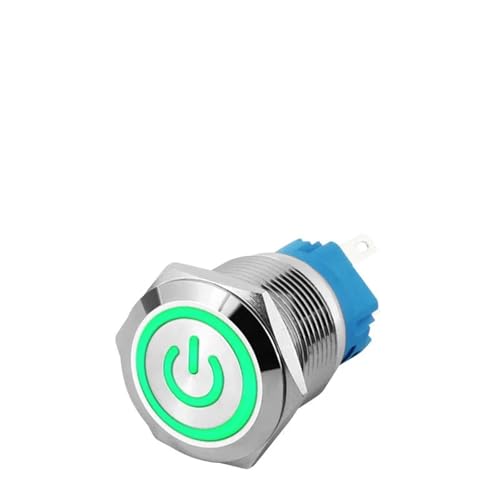 Botón pulsador de metal de 16 mm con resistencia industrial a 220V