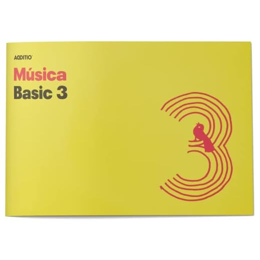 ADDITIO - Cuadernos de música BASIC 3 para la iniciación a la música | 3 pentagramas de 24 mm | 20 páginas | Tamaño 24 x 17 cm apaisado | Papel ecológico | 20 páginas | Grapa | Amarillo |