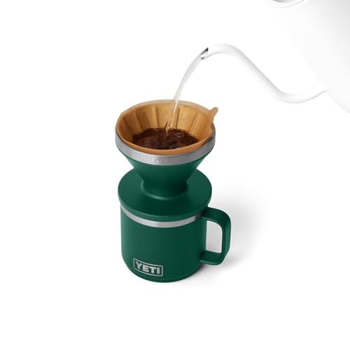 YETI Pour Over Coffee Maker Accessory Ramblers, Designed for Perfect Coffee Extraction Anywhere, Stainless Steel, fits any V60 Filter, Black Forest Green - Image 3