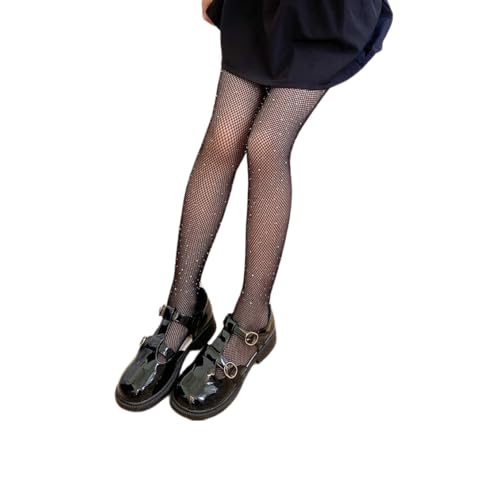 Little Girls Fishnet Tights Multicolor Sparkle Glitter Rhinestone Hollow Out Pantyhose For 2-16 Years