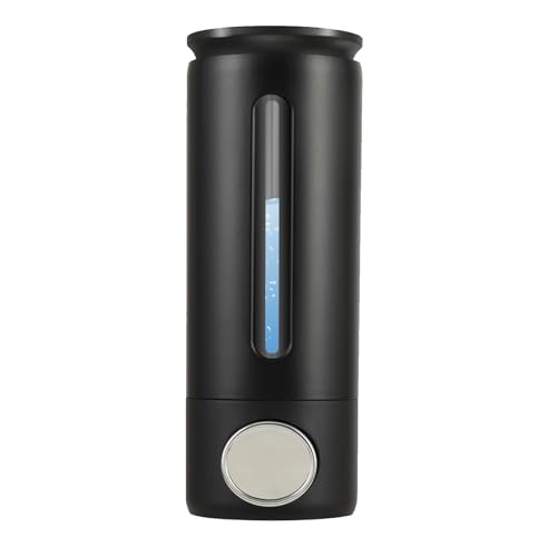 Guokanfly - Distributeur de savon manuel mural (500 ml) - Kit de douchette à main rechargeable en plastique noir transparent - Réservoir à lotion, pompe de douche et organisateur pour salle de bain et cuisine