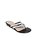 DREAM PAIRS Women's Fashion Rhinestones Design Slides Sandals Dress Daily Flat Sandals for Summer,Size 7.5,Black,Jewel_01