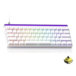 VEEKOS Shine60 HE 60% Gaming -Tastatur Kabelgeboten, Hall -Effekt -Magnetschalter -Tastatur mit Leuchtkasten, einstellbare Betätigung, Schnellauslösermodus, 8K -Hz -Wahlrate, 0, 125 ms Latenz