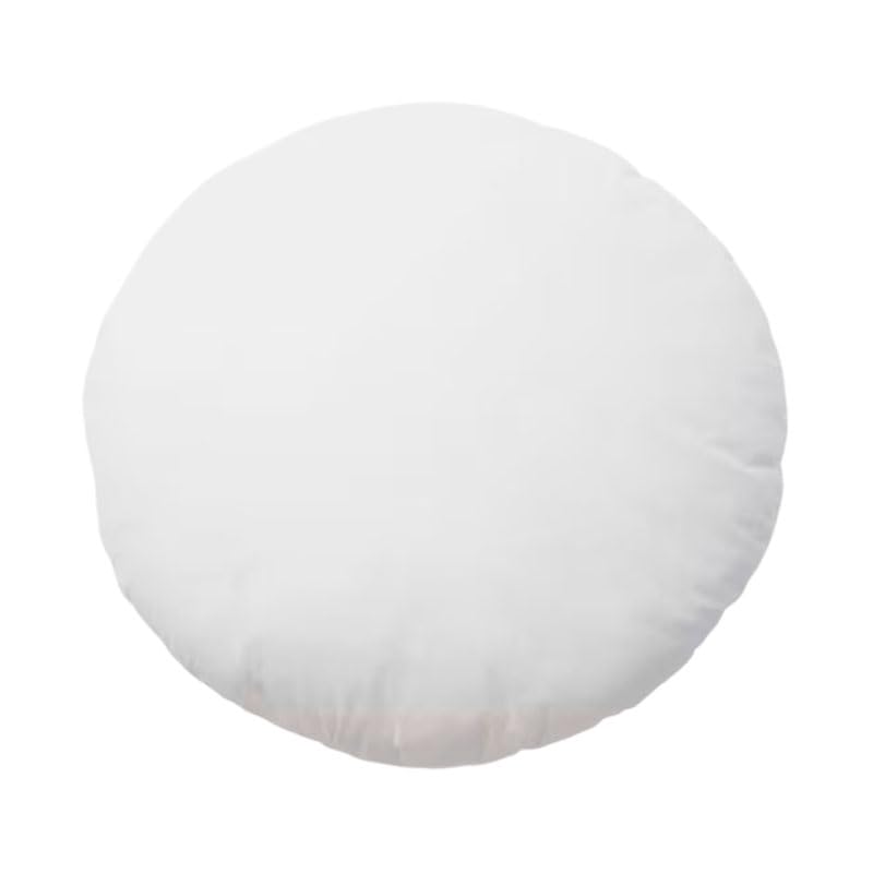 Relleno Cojín Redondo 45 cm Diámetro Fibra Confort Extra Almohada Decorativa Sofá Cama Silla Blanco