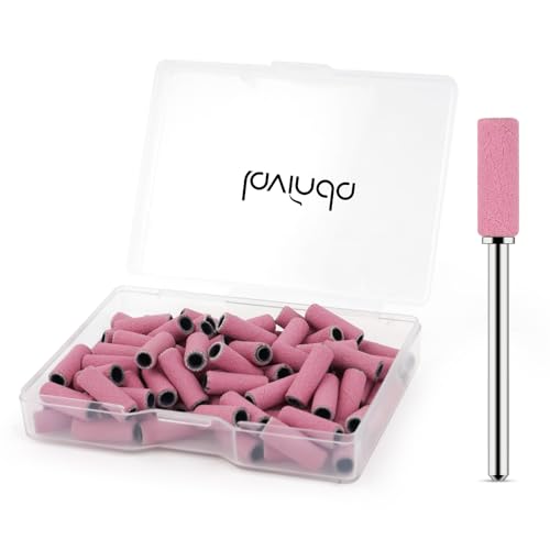 Lavinda Small Sanding Bands Nail Drill Bit, 80 Piece Extra Fine Sanding Bands for Nail Drill with...