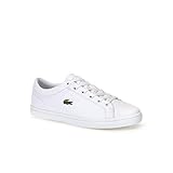 Talón reforzado a contraste Lacoste Sport Straightset Bl 2 SPW, Zapatillas para Mujer, Blanco (Wht 001), 38 EU