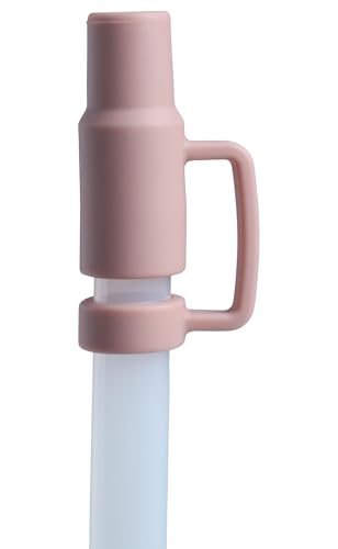 Image of Stanley Quencher Boot and Straw Cover Cap | Anti-Slip Silicone Protector for 14 oz Tumbler with Handle | Accessory Set for Stainless Steel Drinking Cup | BPA-Free | Pink Dusk