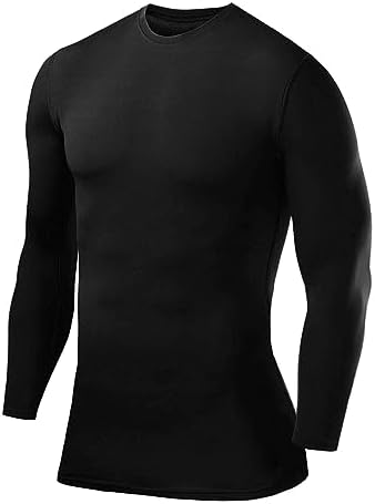 Kids Base Layer Long Sleeve Compression Shirt. Lightweight and Moisture Wicking Thermal Top for Football, Rugby, Soccer and Gym for Boys