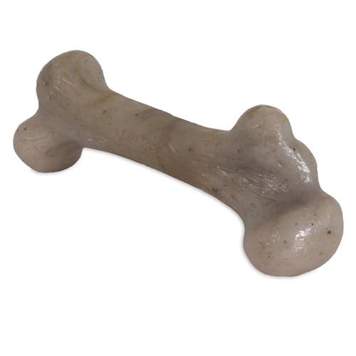 Pet Qwerks Dinosaur BarkBone - Nylon Dog Bone for Aggressive Chewers - Bacon Flavor - 8.5" by Pet Qwerks - Used condition - US$9.49