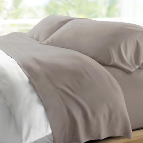 Cariloha Retreat 4-Piece Sateen Sheet Set | Coastal Gray |