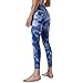 QTJY Damen Yogahose mit hoher Taille, elastische Batik-Fitnessleggings, Gymnastikübungen und Cellulite-Leggings B Small