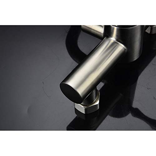 Robinet de cuisine rotatif double trous mitigeur évier inox - 5
