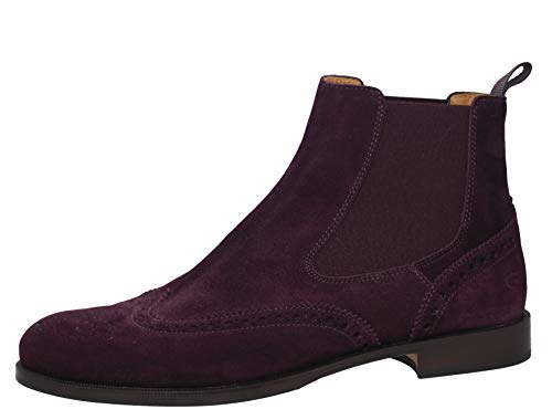 Gallucci 5078A Chelsea Boots Stiefeletten mit Budapester Muster, Unisex (41 EU, Rot Prugna) Gallucci 5078A Chelsea Boots Stiefeletten mit Budapester Muster, Unisex (41 EU, Rot Prugna)