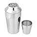 Produktbild Fackelmann Cocktailshaker 400 ml, Cocktail-Mixer aus Edelstahl, Schüttelbecher für Mixgetränke mit integriertem Sieb, Kappe mit Dosierangabe (Farbe: Silber), Menge: 1 Stück