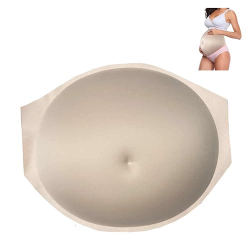 Psyfwznkny Barriga de embarazada falsa transpirable y realista, con esponja, para disfraz, con tacto real, ideal para artistas, disfraces y cosplay.(White,5-8 M)