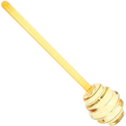 ifundom Varilla Agitadora para Miel de Vidrio Transparente, Mango Largo de Madera, Cucharón Multifunción para Mermelada y Jarabe, Accesorio Práctico para Cocina y Té, 1 Reutilizable