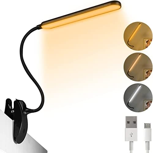 Lampada Con Pinza LED USB - 5 Colori E 5 Luminosità, Timer, Per Lettura, Lavoro E Comodino - Foto 10