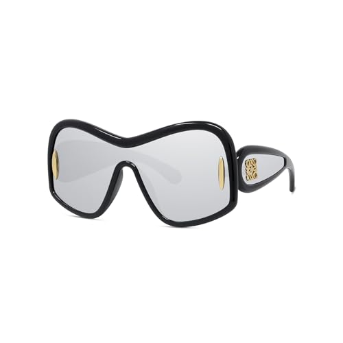 Loewe Silver Mirror Shield Ladies Sunglasses LW40131 01C 144