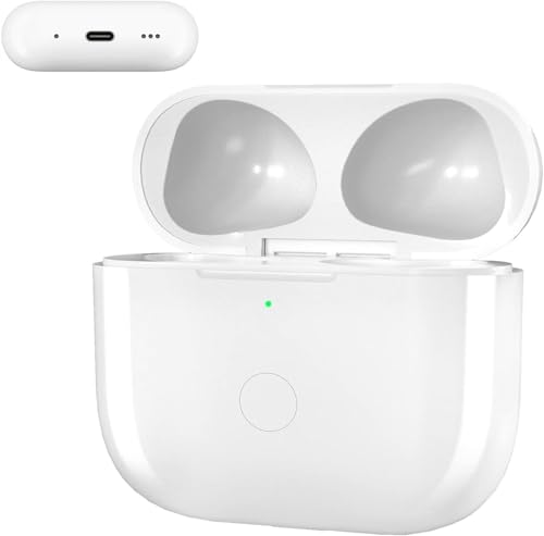 USB-C Charging Case for AirPods Pro and Pro2 Compatible for AirPod Pro and Pro2 Charging Case Replacement Built-in 450 mAh Battery with Bluetooth Pairing Sync Button(Headphones Not Included) (A6)