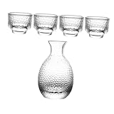 IMIKEYA Glas Sake Dispenser Mit Tassen Glas Sake Set Tee Spirituosen Für Teepartys Dekoration Zuhause Als Geschenk