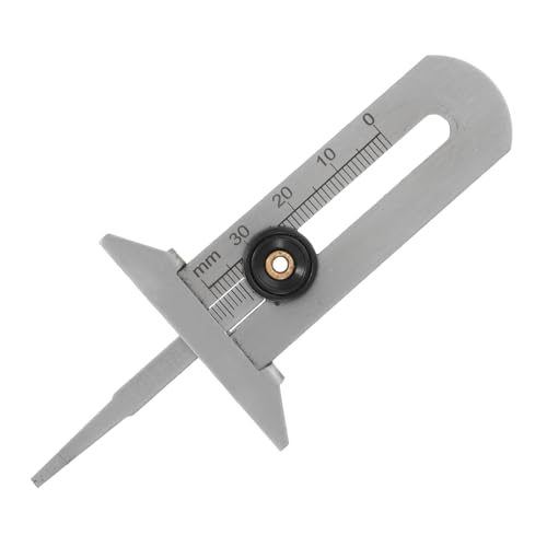 Ciieeo Tire Tread Depth Gauge 0-30mm Depth Measuring Tool Stainless Steel Construction for Checking and Wear