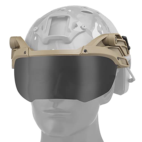 SBNYTBLW Airsoft Goggles Anti Fog Military Glasses with Interchangeable Lenses Brown