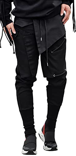 MOKEWEN Men's Jogger Cargo Techwear Streetwear Ankle Casual Harem Pants with Pocket