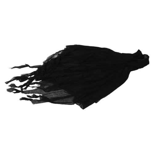 Hohopeti Capa de Fantasma Capucha Negra para Adulto Disfraz Muerte para Halloween Tela Suave y Cómoda Adecuado para Cosplay Fiestas Temáticas y Presentaciones Escenario