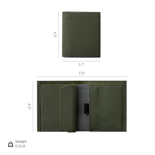 Image of ALPAKA Ark Bifold Wallet RFID Blocking Mens Wallet | Minimalist Front Pocket Wallet for Men Daily Use, Magnetic Closure, Holds 8-12 Cards Plus Cash, Axoflux 300D