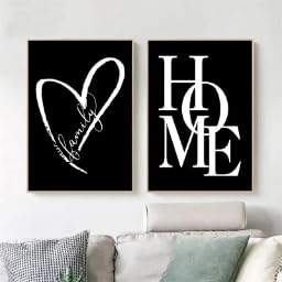 Lienzo de amor y hogar para conectar tu familia con el arte moderno de salón 2