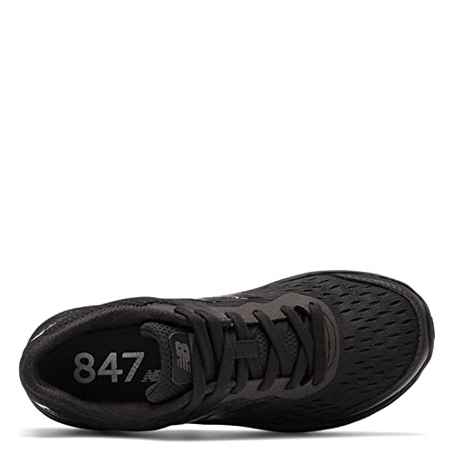 Image of New Balance Women's 847 V4 Walking Shoe, Black /Black /Black, 9 W US