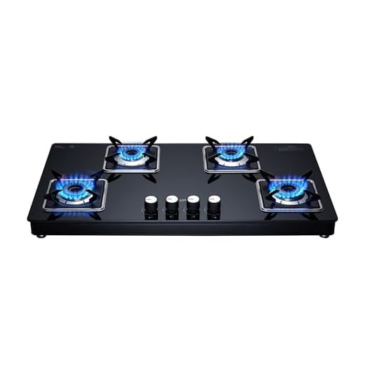 Whirlpool 90cm 4 Burner Gas Stove | GRANDIOSA ULTRA LOTUS 904 CT BR | SABAF Brass Burners & Valves | 8mm Toughened Glass Top | Dual-Tone Designer Knobs | 10 Yr Burner & 5 Year Glass Warranty | Black