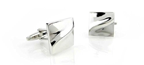 Par de Mancuernillas para Hombre Plateadas Clásicas