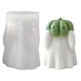 シリコーン製キャンドル型 | お化け石膏型,ハロウィン向けカボチャとおばけの鋳型 ホームセメントプラスターエポキシ樹脂クラフト用