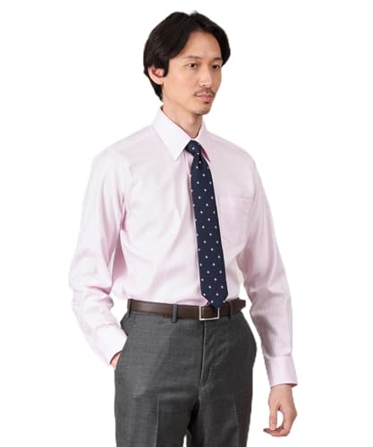 [ タケオキクチ ] ドレスシャツ ドビーストライプ ビジネス シャツ 93181012 メンズ ベビーピンク(071) 04(LL)