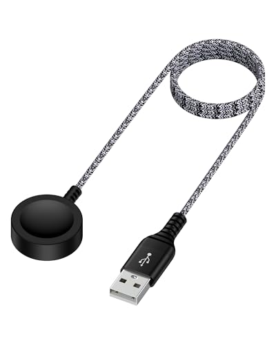 Image of Magnetic Watch Charger Compatible with Samsung Galaxy Watch 8 7 6 5 4 FE Ultra, 3.3FT Durable Nylon Braided USB A Charging Cable Dock for Galaxy Watch Ultra 47mm Classic 46mm Active 2 1 Power