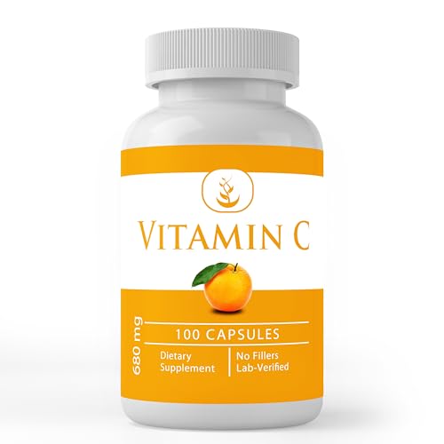 PURE ORIGINAL INGREDIENTS Vitamin C, (100 Capsules) Always Pure, No Additives Or Fillers, Lab Verified