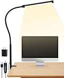 LIBORA Led Desk Lamp for Home Office, Eye-Caring Clip Lights, Architect Reading Task Clamp Lamps, 3