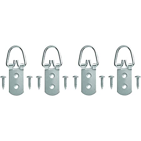 Image of 10009 2 Hole D Ring Hangers with Screws 75lb 4pack