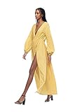 Jonny Cota Studio womens Plunge Casual Dress, Mustard, X-Large US