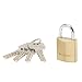 Produktbild Master Lock 2930EURD Schlüssel Vorhängeschloss aus extradickem Massivmessing, Gold, 5,4 x 3 x 1,4 cm