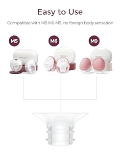 Momcozy Insert de bride 15 mm amélioré compatible avec momcozy M5/M6/M9. Accessoires de rechange d'origine pour tire-lait M5/M6/M9, 1 pièce (15 mm)