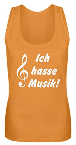 Débardeur Ich Hasse Musique femme orange L haut été