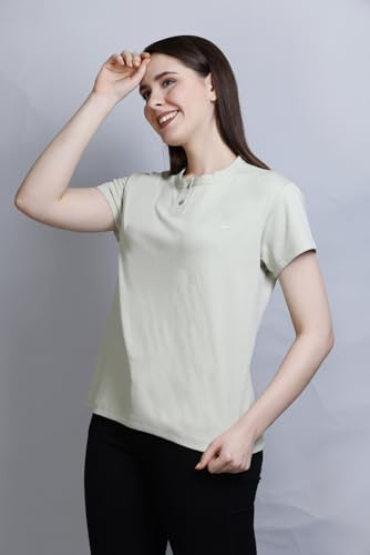 Image of CUPID Women Comfortable Cotton Round Neck Half Sleeve Casual T-Shirt, Sleep, Night, Yoga, Daily Gym n Lounge Wear Short Tee /Top for Girls