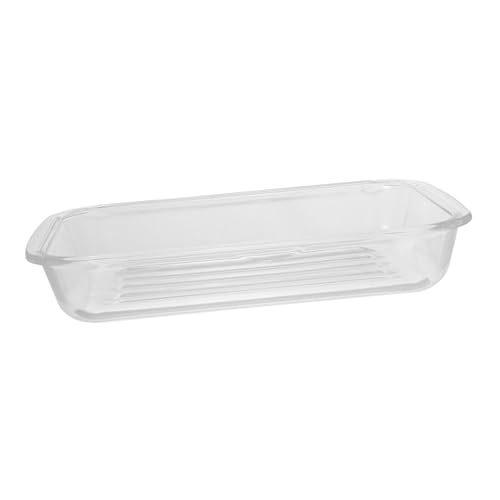 LIFKOME Bandeja de Horno de Vidrio Templado Resistente Alta Temperatura para Microondas y Horno Fuente Multifunción para Hornear Pasteles Asados y Verduras Uso Doméstico