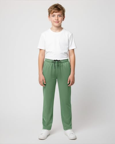 Image of Real Essentials 3 Pack: Boys' Mesh Open Bottom Active Sweatpants with Pockets & Drawstring