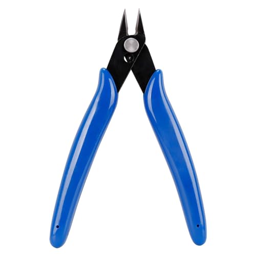 Petite pince coupante latérale électronique, 130 mm, bleue, pour fils durs souples et extrêmement fins, modélisme, électronique, bijoux