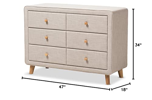 Baxton Studio 424-7291-Amz, Dresser, Beige #TOP7